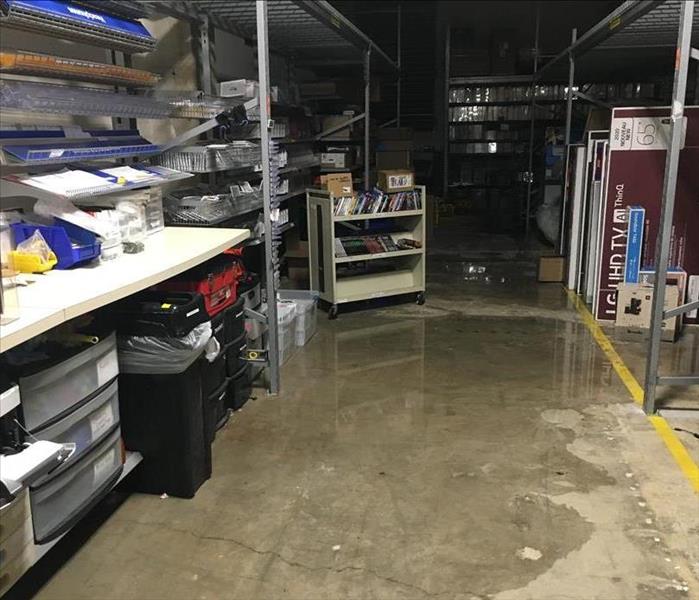 Water Damage in a Commercial Warehouse  